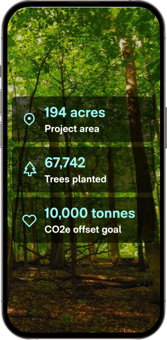 Route has impacted 194 acres, planted 67,742 trees, and offset 10,000 tonnes of carbon